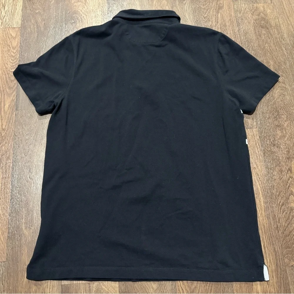 Banana Republic Performance Pique Polo Short Sleeve Black White Size Large